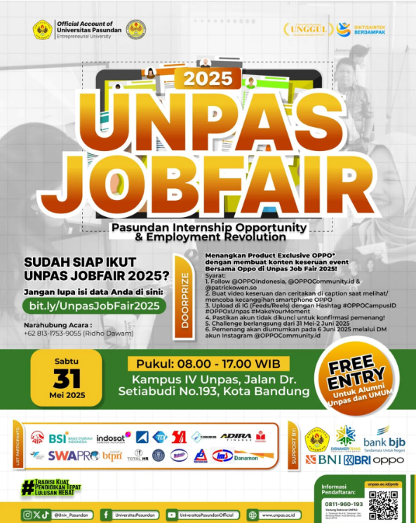 Unpas Jobfair 2025: Raih Kesempatan Kerja di Perusahaan Ternama!